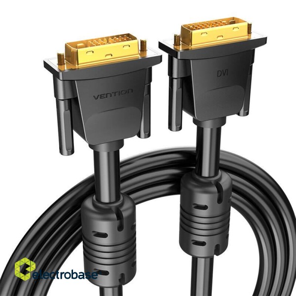 DVI (24+1) Cable Vention EAABF 1m, 2K 60Hz (black) image 1