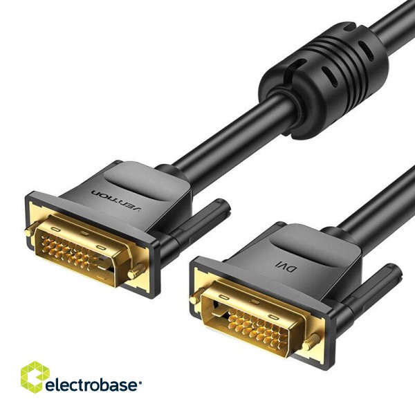 DVI (24+1) Cable Vention EAABF 1m, 2K 60Hz (black) image 2