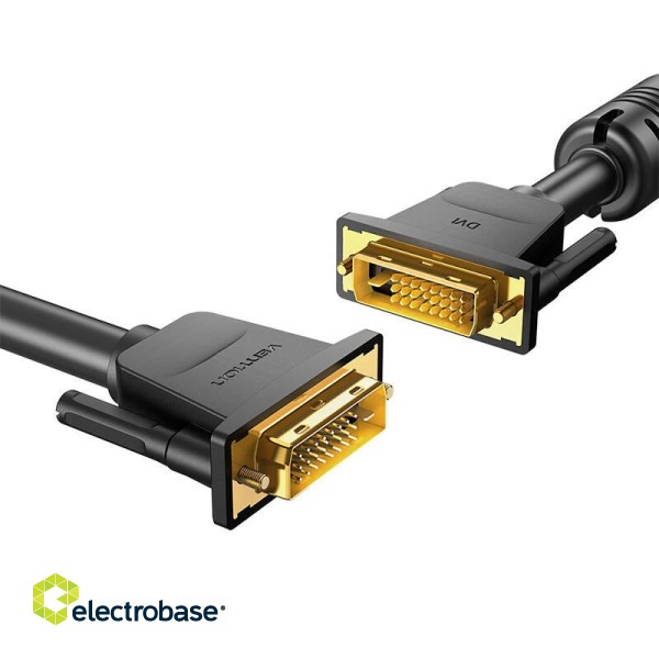 DVI (24+1) Cable Vention EAABF 1m, 2K 60Hz (black) image 3