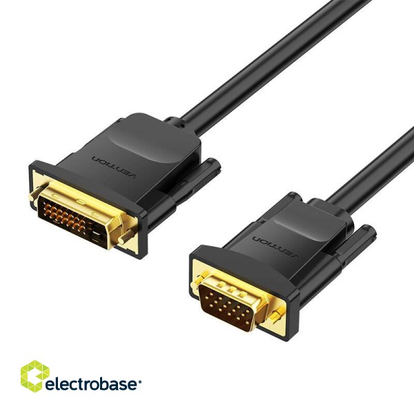 DVI (24+1) to VGA Cable Vention EABBG 1,5m, 1080P 60Hz (black) image 3
