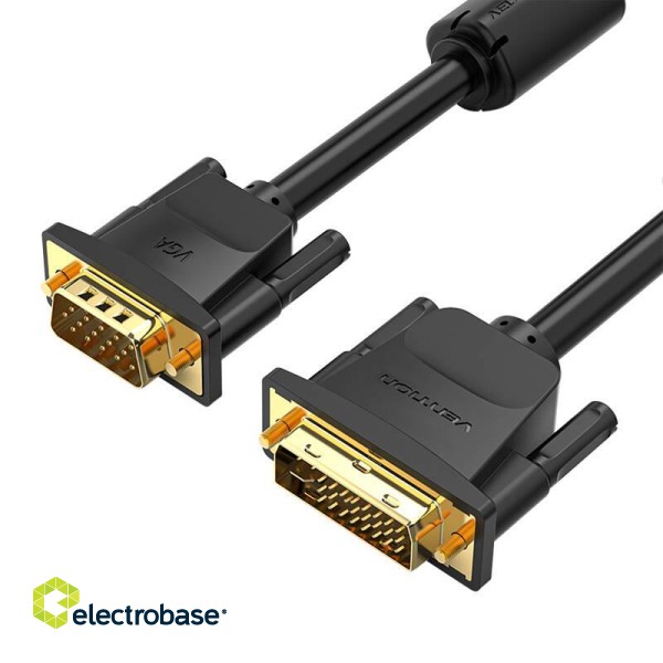 DVI (24+5) to VGA Cable Vention EACBG 1,5m, 1080P 60Hz (black)
