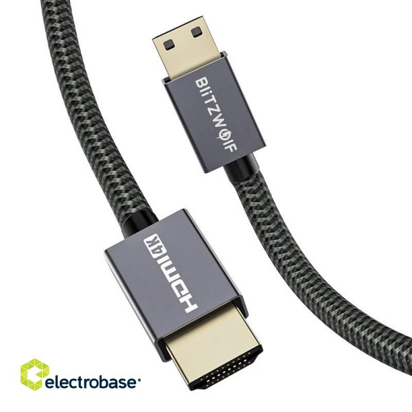 HDMI to HDMI cable, Blitzwolf BW-HDC4, 4K, 1.2m (black) image 3
