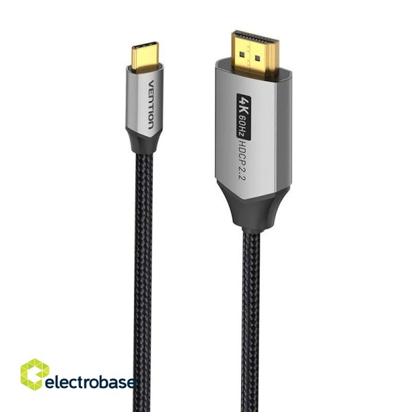 USB-C do HDMI 2.0 Cable Vention CRBBG 1,5m, 4K 60Hz (black) image 2