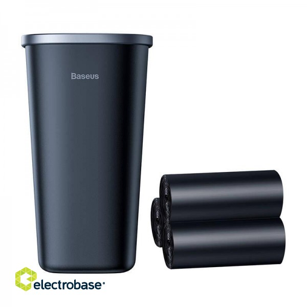 Baseus Dust-free Vehicle-mounted Trash Can（Trash Bag 3 roll/90）Black image 1