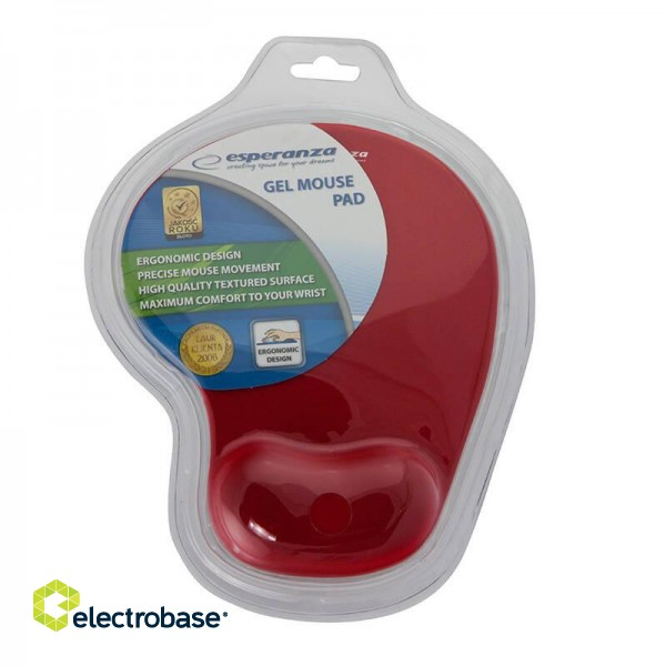 Esperanza EA137R gel mouse pad (red) image 1