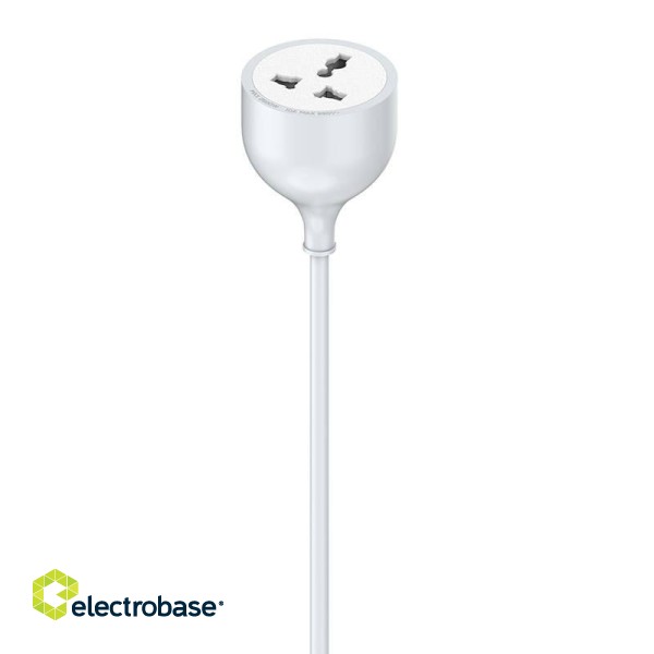 Extension cord with one AC socket LDNIO SC1017, EU/US, 5m (white) image 2