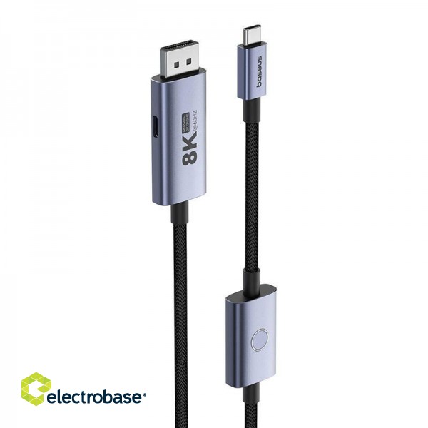 Adapter USB-C - DP Baseus 8K 1,5m (black) фото 1