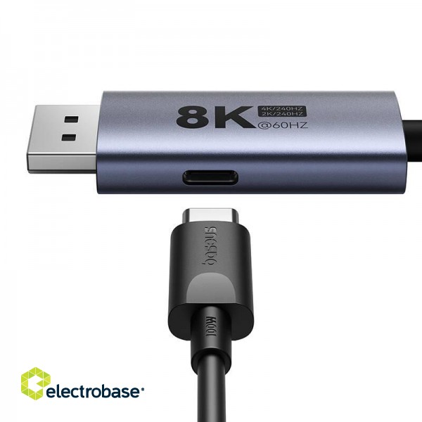 Adapter USB-C - DP Baseus 8K 1,5m (black) фото 3