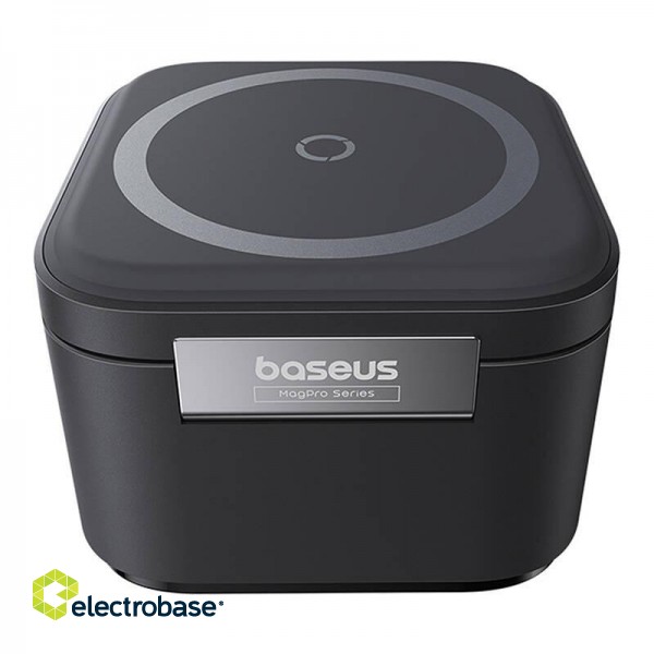 2in1 Magnetic Wireless Charger Baseus MagPro 25W (Black) image 2