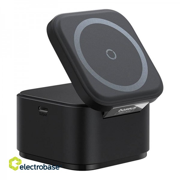 2in1 Magnetic Wireless Charger Baseus MagPro 25W (Black) image 4