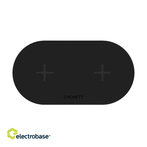Dual wireless charger Cygnett 20W (black) фото 1
