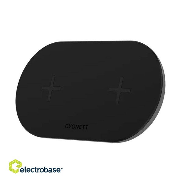 Dual wireless charger Cygnett 20W (black) фото 3