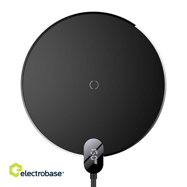 Inductive wireless charger Baseus Digital LED  15W (black) image 2