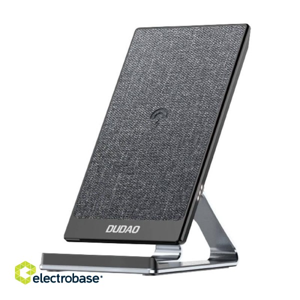 Wireless charger with a stand Dudao A10Pro, 15W (grey) image 1