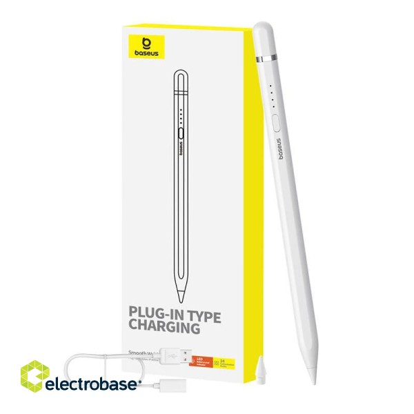 Active stylus Baseus Smooth Writing Series with wireless charging, lightning (White) paveikslėlis 5