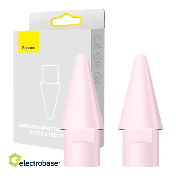 Pen Tips, Baseus Pack of 2, Baby Pink image 1