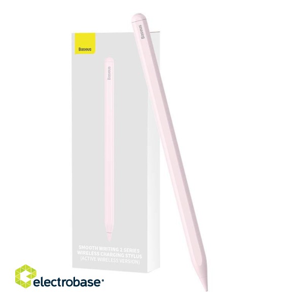 Wireless charging stylus for phone / tablet Baseus Smooth Writing (pink) image 1