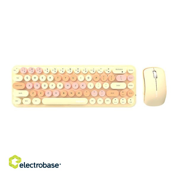 Wireless keyboard + mouse set MOFII Bean 2.4G (Milk Tea)
