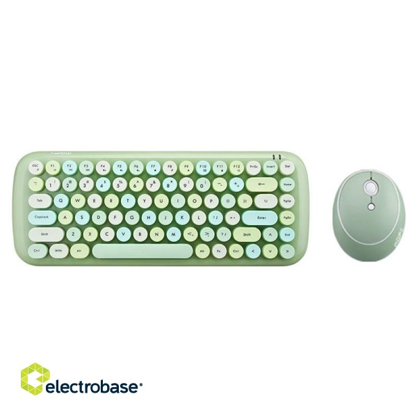 Wireless keyboard + mouse set MOFII Candy 2.4G (Green) image 1