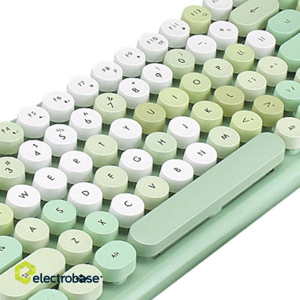 Wireless keyboard + mouse set MOFII Candy 2.4G (Green) image 4