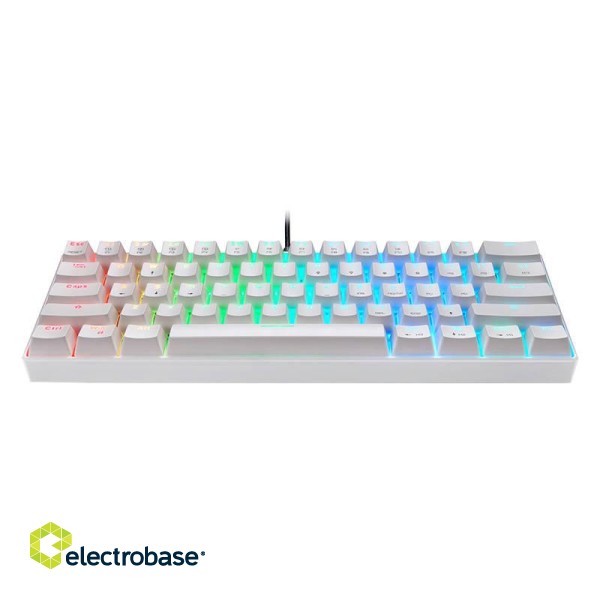 Mechanical gaming keyboard Motospeed CK61 RGB (white) paveikslėlis 4