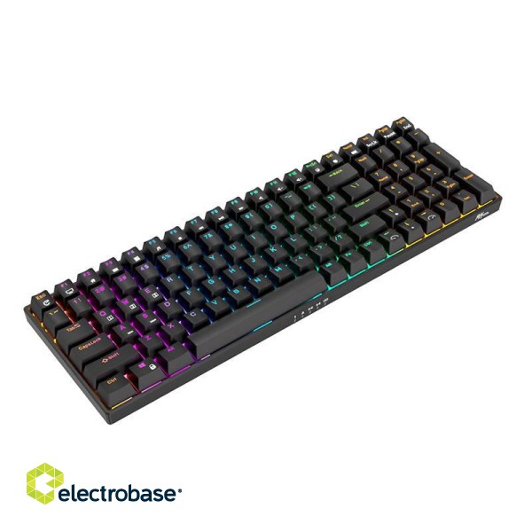 Wireless mechanical keyboard Royal Kludge RK100 RGB, Brown switch (black) image 3