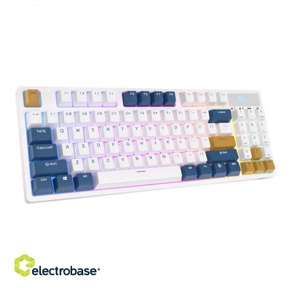 Wireless mechanical keyboard Royal Kludge RK89 RGB, Lemon switch (white) image 6