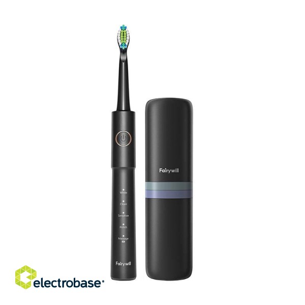 Sonic toothbrush with head set and case FairyWill FW-E11 (black) image 2