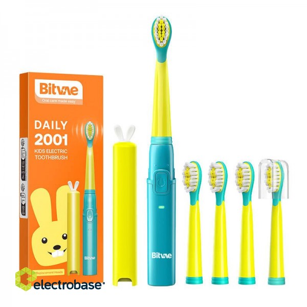 Sonic toothbrush with replaceable tip BV 2001 (blue/yellow) image 1