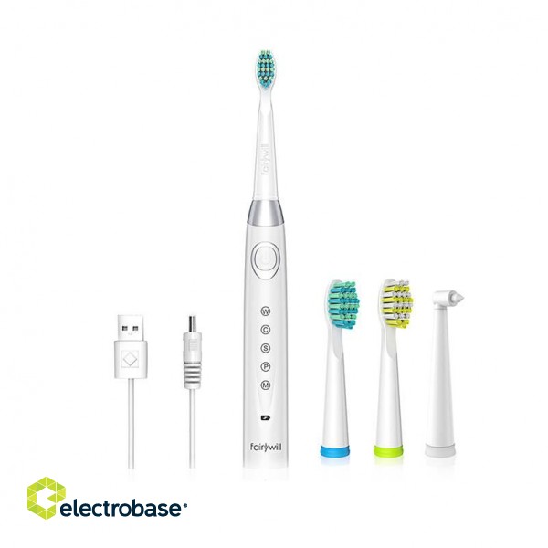 Sonic toothbrush with head set FairyWill 508 (White) image 3