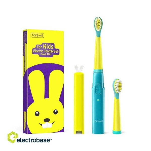 Sonic toothbrush with head set FairyWill FW-2001 (blue/yellow) image 1