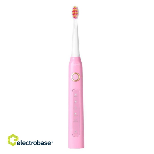 Sonic toothbrushes with head set and case FairyWill FW-507 (Black and pink) фото 4