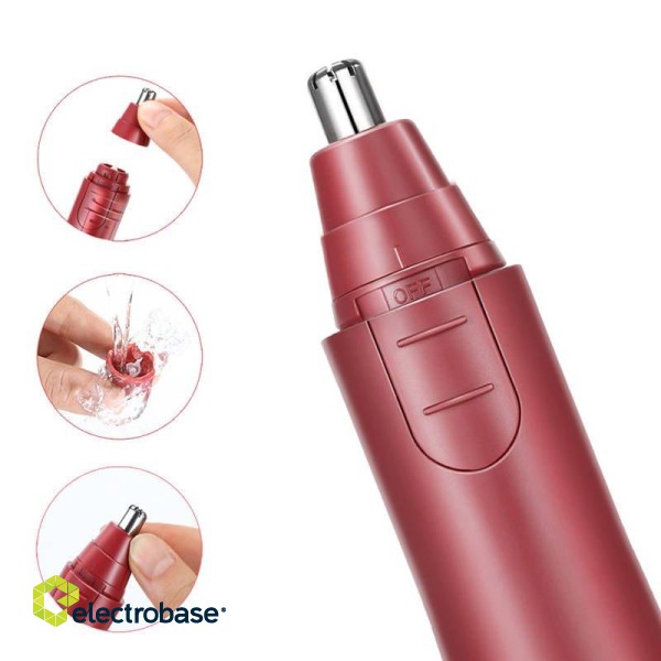 Electronic Nose Ear Hair Trimmer Liberex (Red) image 3
