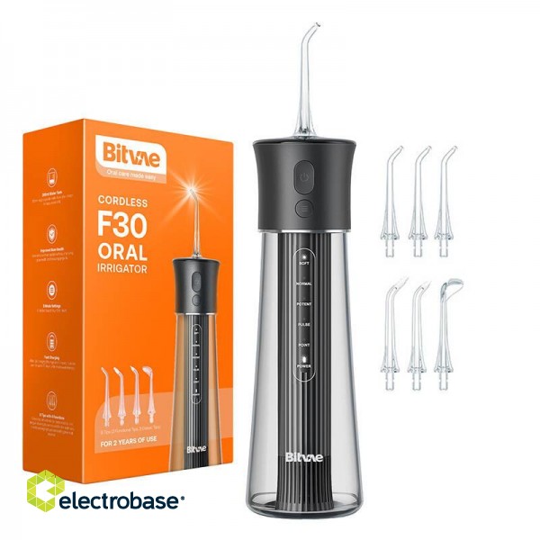 Water flosser with nozzles set Bitvae BV F30 (black) фото 1