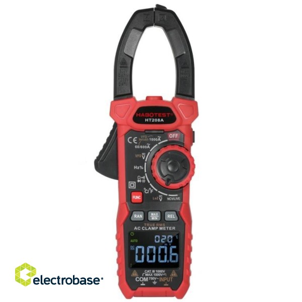 Digital Clamp Meter Habotest HT208A True RMS image 1