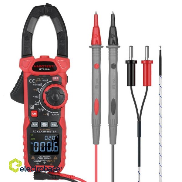 Digital Clamp Meter Habotest HT208A True RMS image 2