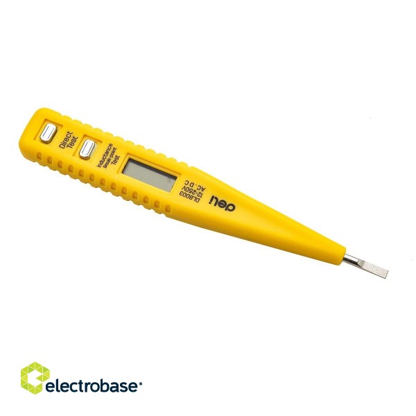 Voltage Tester 12-250V Deli Tools EDL8003 (yellow) image 1