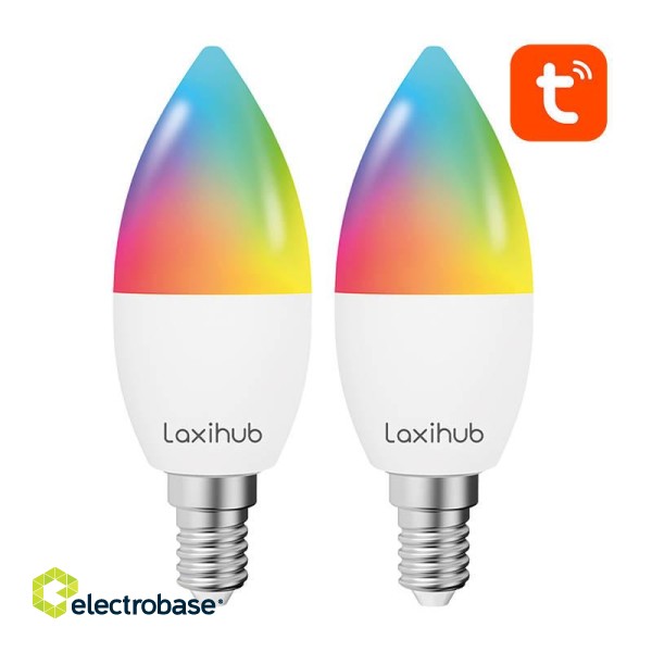 Smart Led Bulb Laxihub LAE14S (2-pack) WiFi Bluetooth Tuya paveikslėlis 1