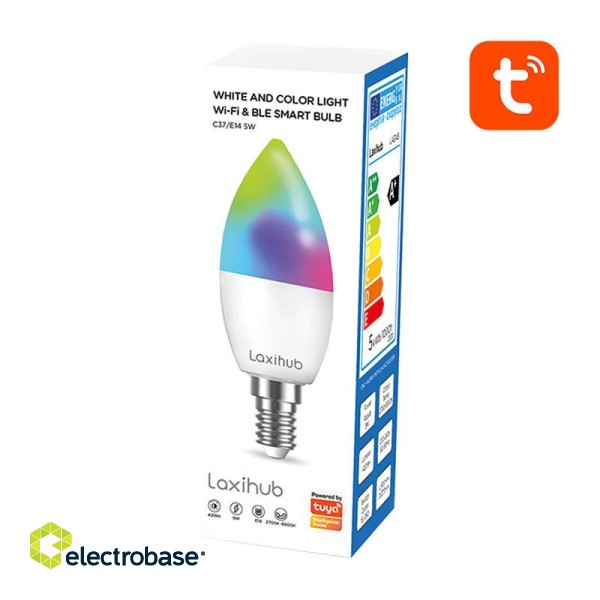 Smart Led Bulb Laxihub LAE14S (2-pack) WiFi Bluetooth Tuya image 3