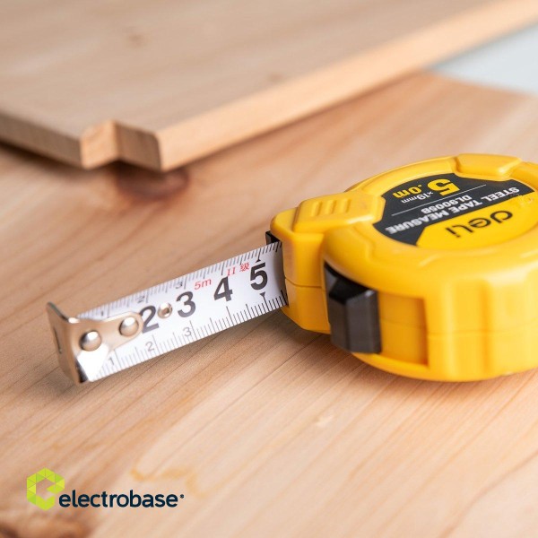 Steel Measuring Tape 5m/19mm Deli Tools EDL9005B (yellow) фото 10