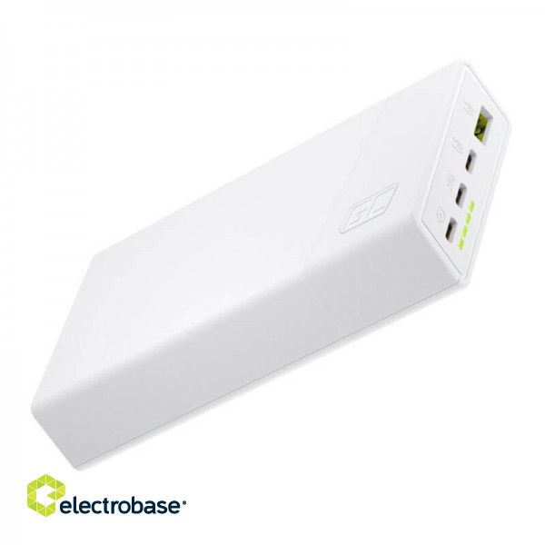 Power Bank Green Cell, PBGC03SW, PowerPlay 20000mAh, 22.5W (biały) image 3