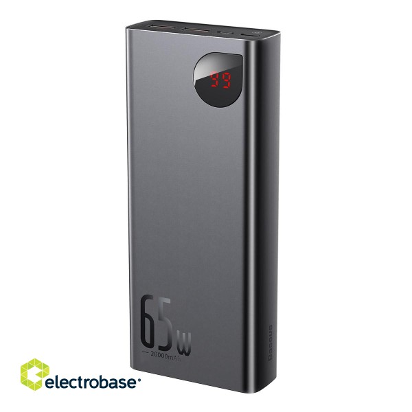 Powerbank Baseus Adaman Metal 20000mAh PD QC 3.0 65W 2xUSB + USB-C + micro USB (Black) image 6