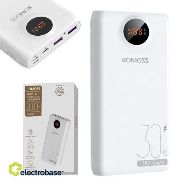 Powerbank Romoss SW20S Pro 20000mAh, 30W (white) image 3