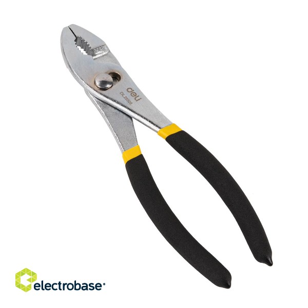Slip Joint Pliers Deli Tools EDL25508 8'' (black&yellow) image 2