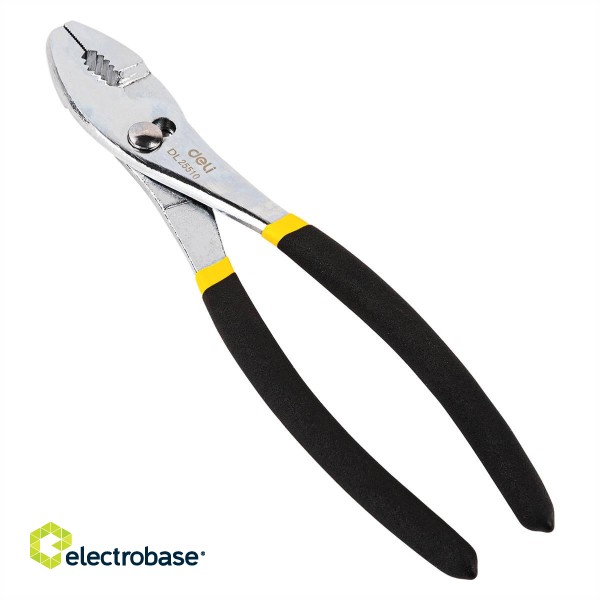 Slip Joint Pliers Deli Tools EDL25510 10'' (black&yellow) image 2