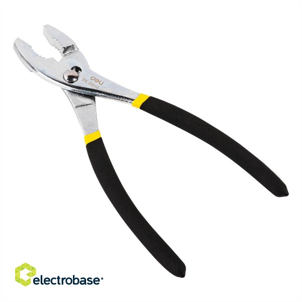Slip Joint Pliers Deli Tools EDL25510 10'' (black&yellow) image 3