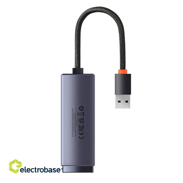Baseus Lite Series USB to RJ45 network adapter, 100Mbps (gray) paveikslėlis 4