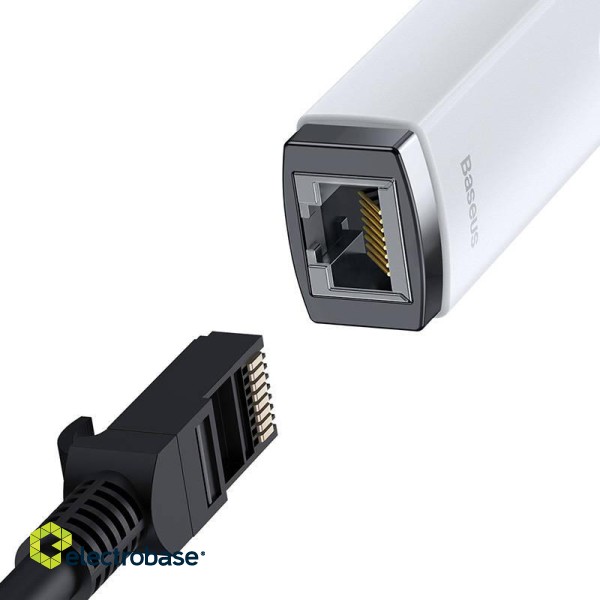 Network adapter Baseus Lite Series USB-C to RJ45 (white) image 6