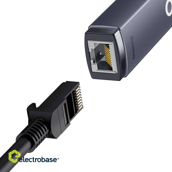 Baseus Lite Series USB to RJ45 network adapter, 100Mbps (gray) paveikslėlis 7