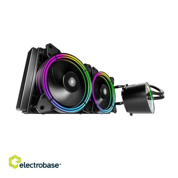 PC Water Cooling AiO Darkflash TR240 RGB 2x 120x120 (black) image 2